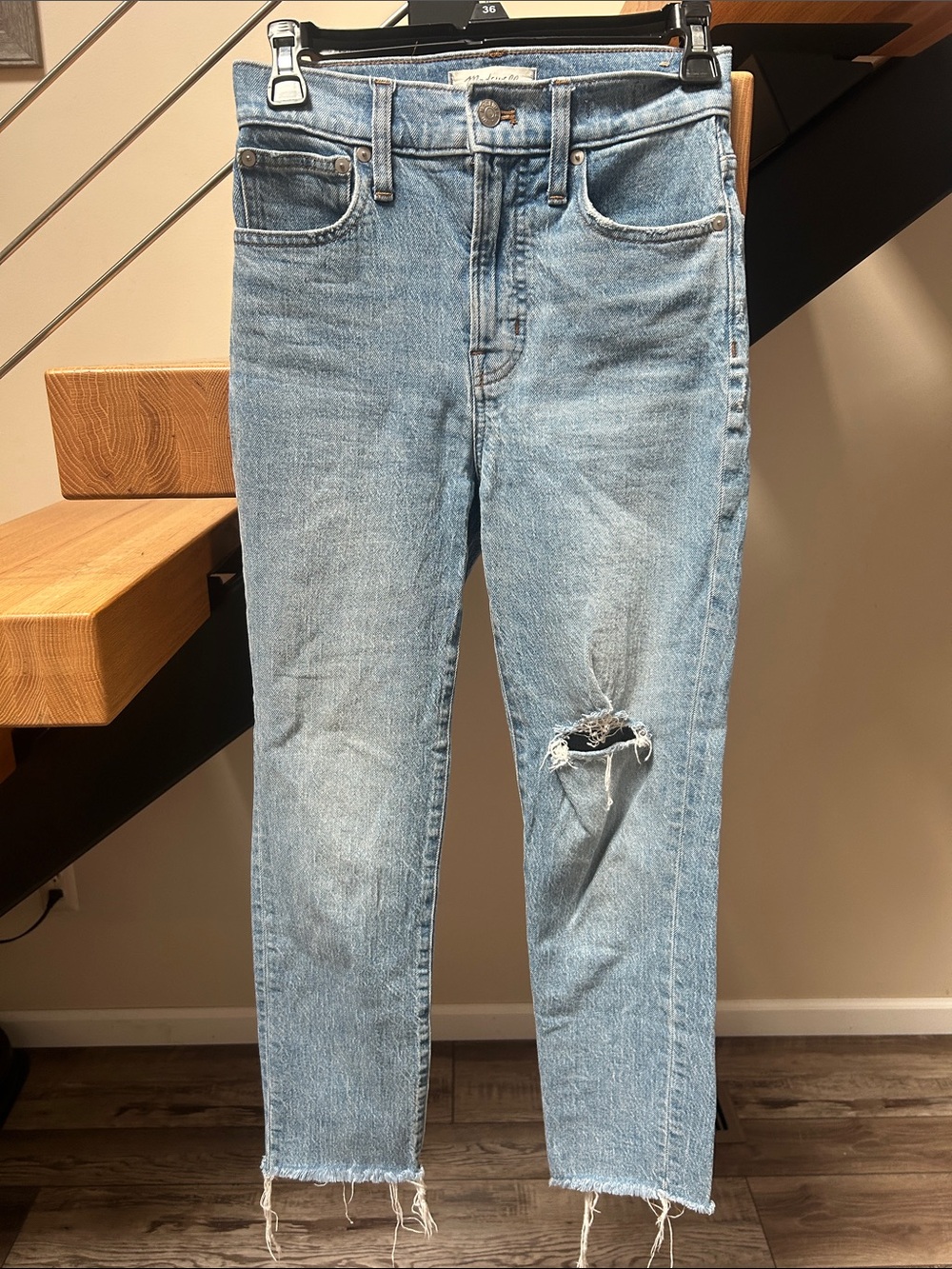 Madewell Light Blue Straight-Leg Denim Jeans fair trade certified vintage Jean